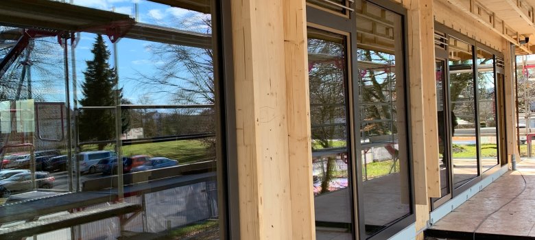 Die eingebauten Fenster von Außen