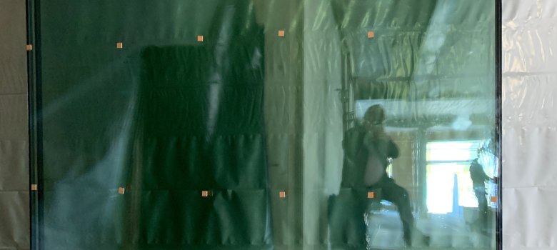Die neu gelieferten Fenster der Kita Hegenberg