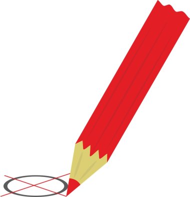Ein roter Stift der ein Kreuz im Wahlkästchen setzt