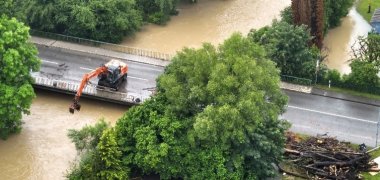 Luftbild Hochwasser 2024 Brochenzell