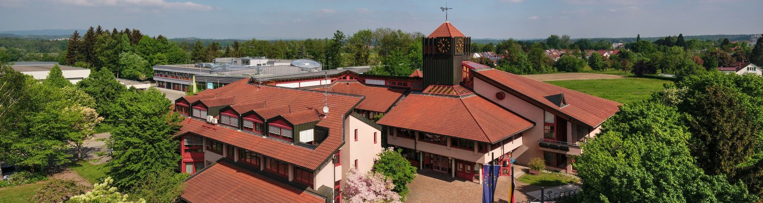 Das Rathaus von Oben